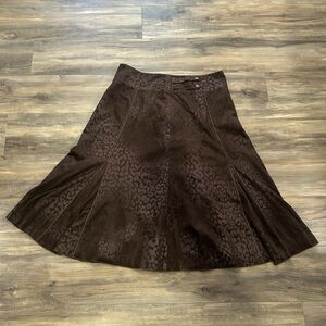 Elegant Brown A-Line Skirt